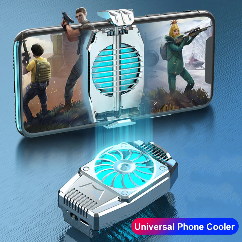 Universal Mobile Phone USB Game Cooler Mobile Phone Cooling Fan Case Gamepad Holder Radiator For IPhone Samsung Xiaomi Huawei