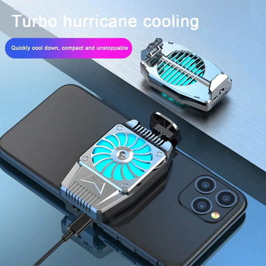 Universal Mobile Phone USB Game Cooler Mobile Phone Cooling Fan Case Gamepad Holder Radiator For IPhone Samsung Xiaomi Huawei