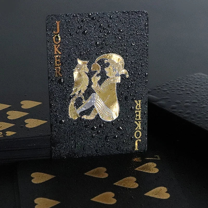 Color Black Gold Playing Card Game Card Group Waterproof Poker Suit Magic Dmagic Package Board Game Gift Collection