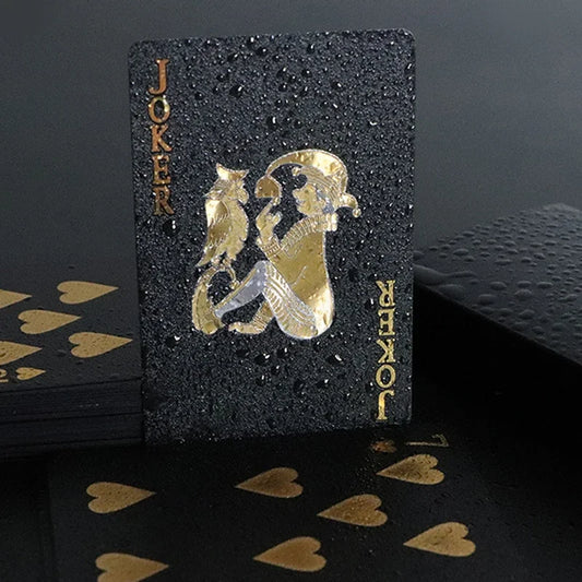 Color Black Gold Playing Card Game Card Group Waterproof Poker Suit Magic Dmagic Package Board Game Gift Collection