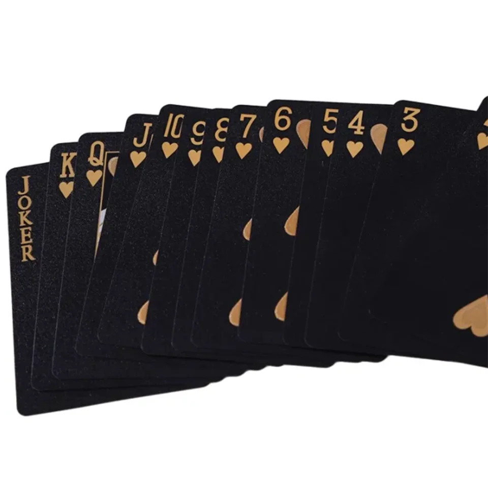 Color Rose Black Gold Playing Card Game Card Group Waterproof Poker Suit Magic Dmagic Package Board Game Gift Collection